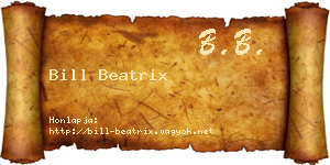 Bill Beatrix névjegykártya